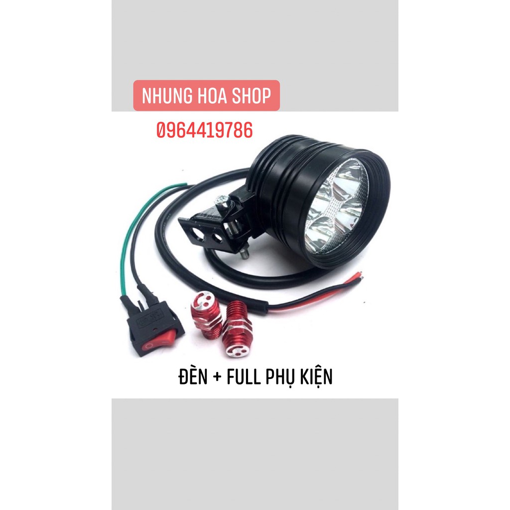 Đèn Led trợ sáng L4 ngắn 3 chế độ.Full phụ kiện,bảo hành 1 năm