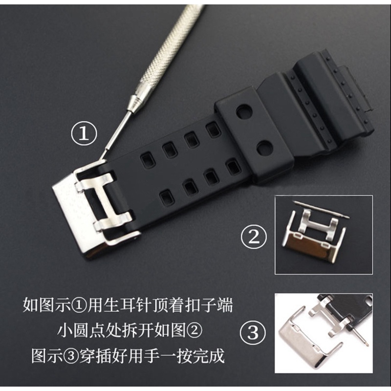 Khóa Cài Bằng Thép Không Gỉ Cho Đồng Hồ GA100 GA110 / 120 GD100 GA700 / 400