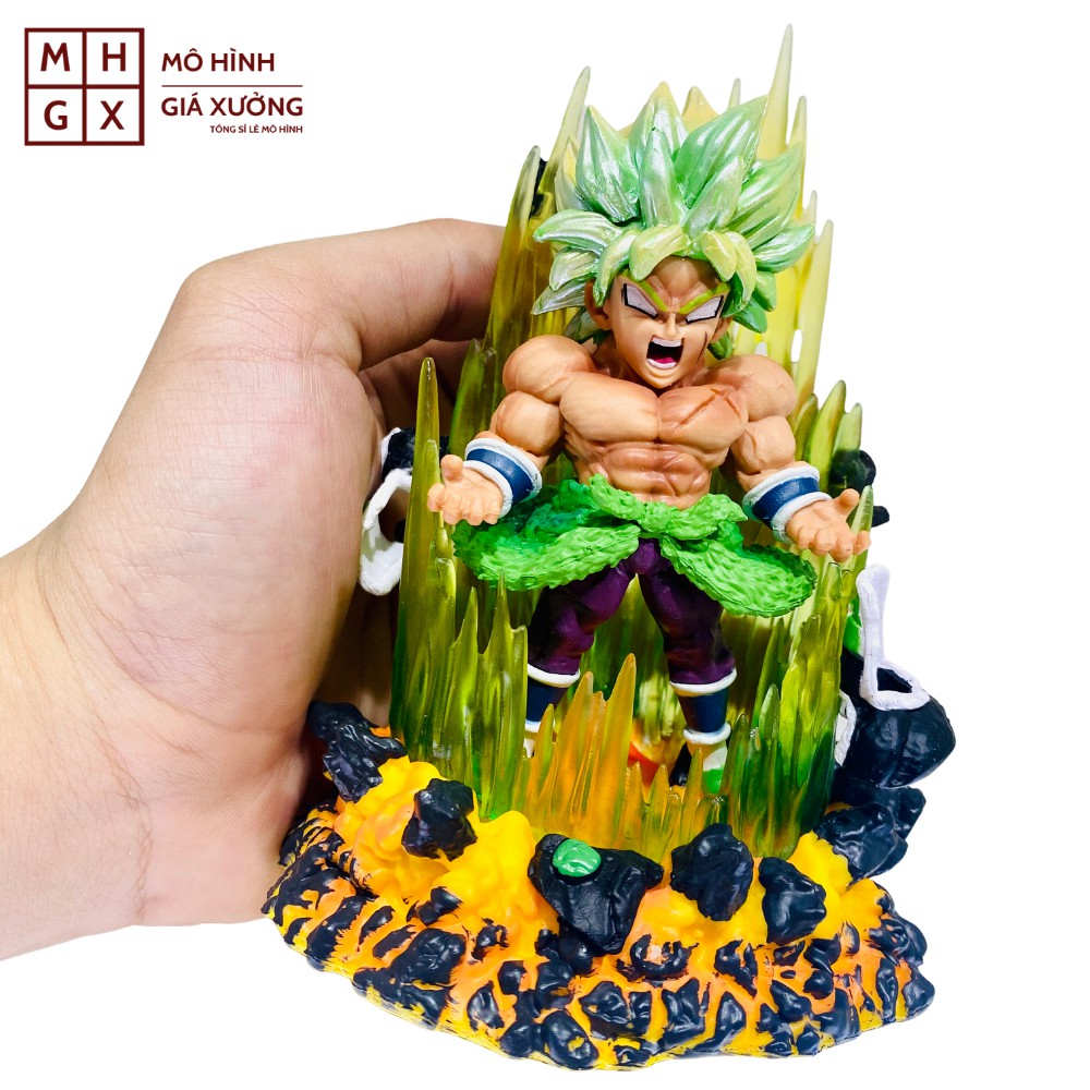 Mô hình Dragon Ball Nhân Vật Songoku - Vegata - Broly Cao 11 - 14cm - có đèn led ở base  mô hình figure 7 viên ngọc rồng