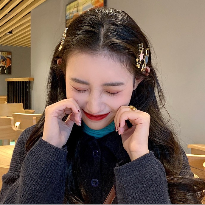 Korean version star and round hairpin B841