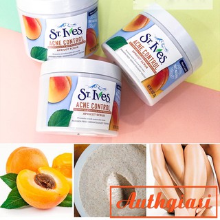 Tẩy da chết body St Ives đào mơ Acne Control Apricot Scrub Mỹ 283g