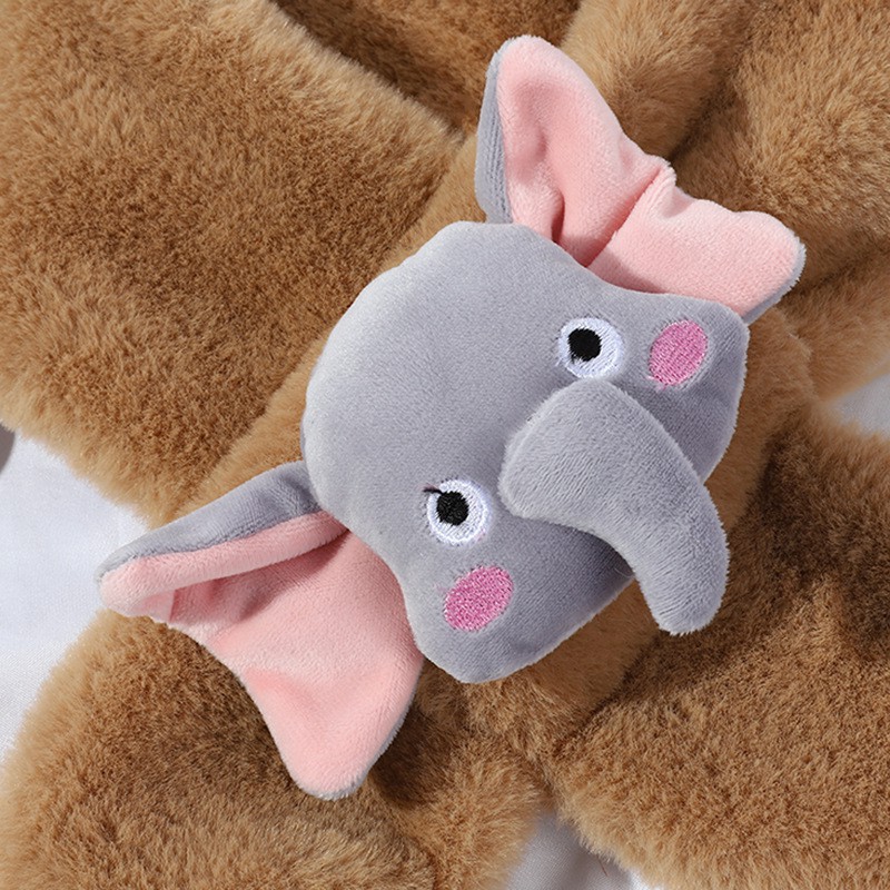 Khăn trẻ em cổ lông ngắn hình mèo các màu