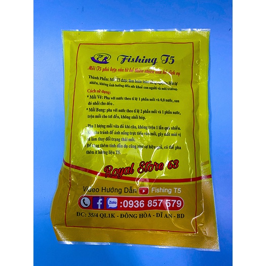 Mồi câu cá chép thơm siêu nhạy Fishing T5 (200gram)