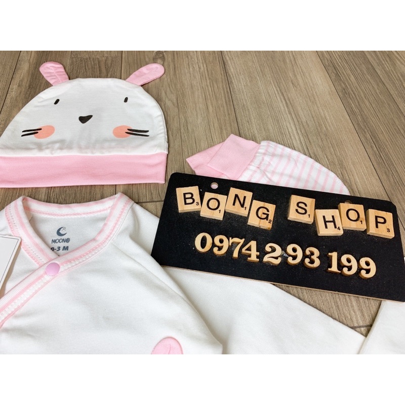 Bộ sơ sinh cài lệch pettit Moon@ bé trai/ bé gái (sale)