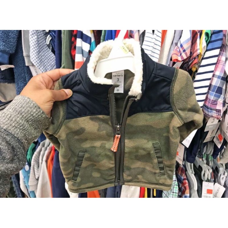 👶🏻👧🏻 Áo khoác nỉ cổ lông Carter BT size 3/6m - 8y👶🏻👧🏻