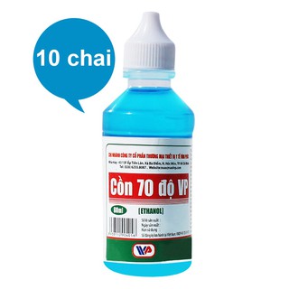 Lốc 10 Chai Cồn 70 Độ VP 60ml