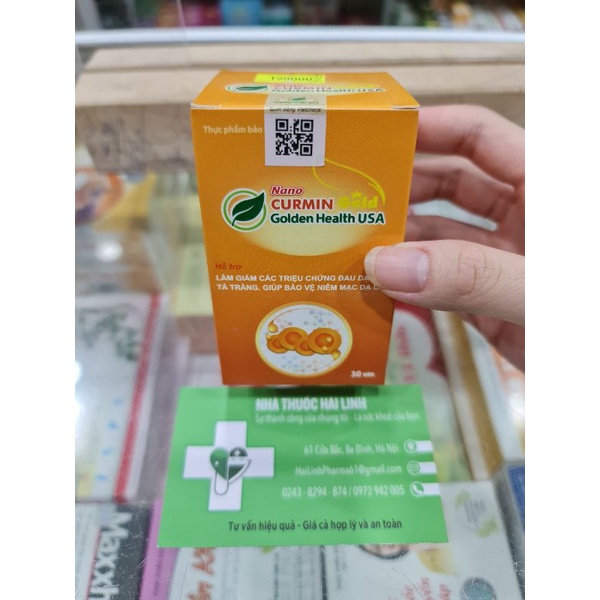 [CHÍNH HÃNG] Nano Curmin Golden Health USA - Hỗ trợ giảm đau, Bảo vệ niêm mạc dạ dày