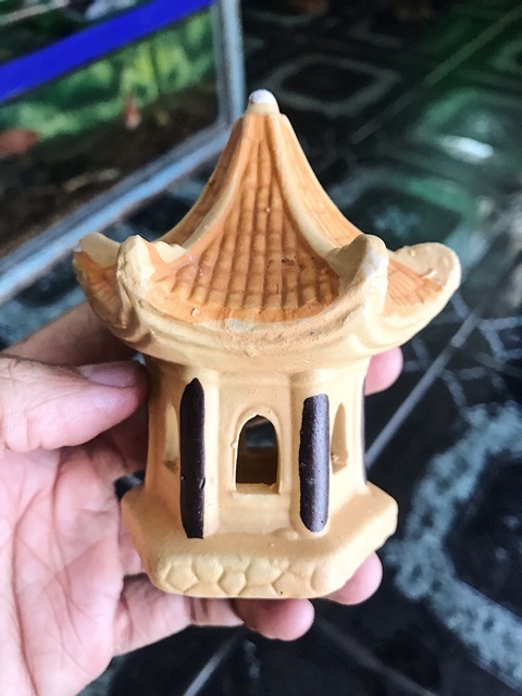 NHÀ TRANG TRÍ HỒ CÁ NON BỘ CAO 10CM RỘNG 7CM