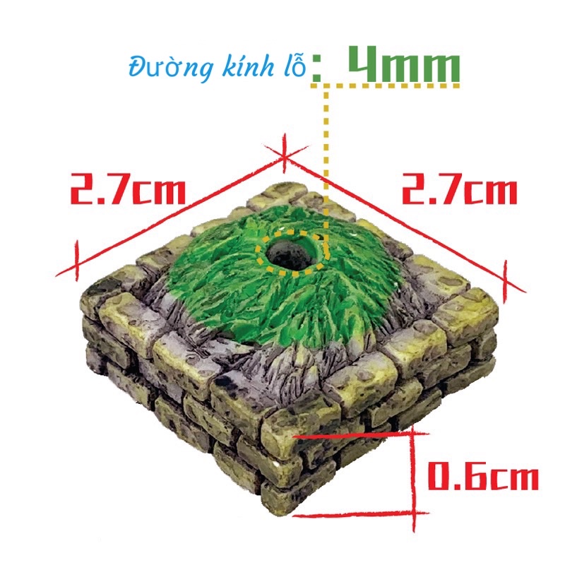 PHỤ KIỆN TRANG TRÍ TIỂU CẢNH, MÔ HÌNH - ĐẾ CẮM CÂY
