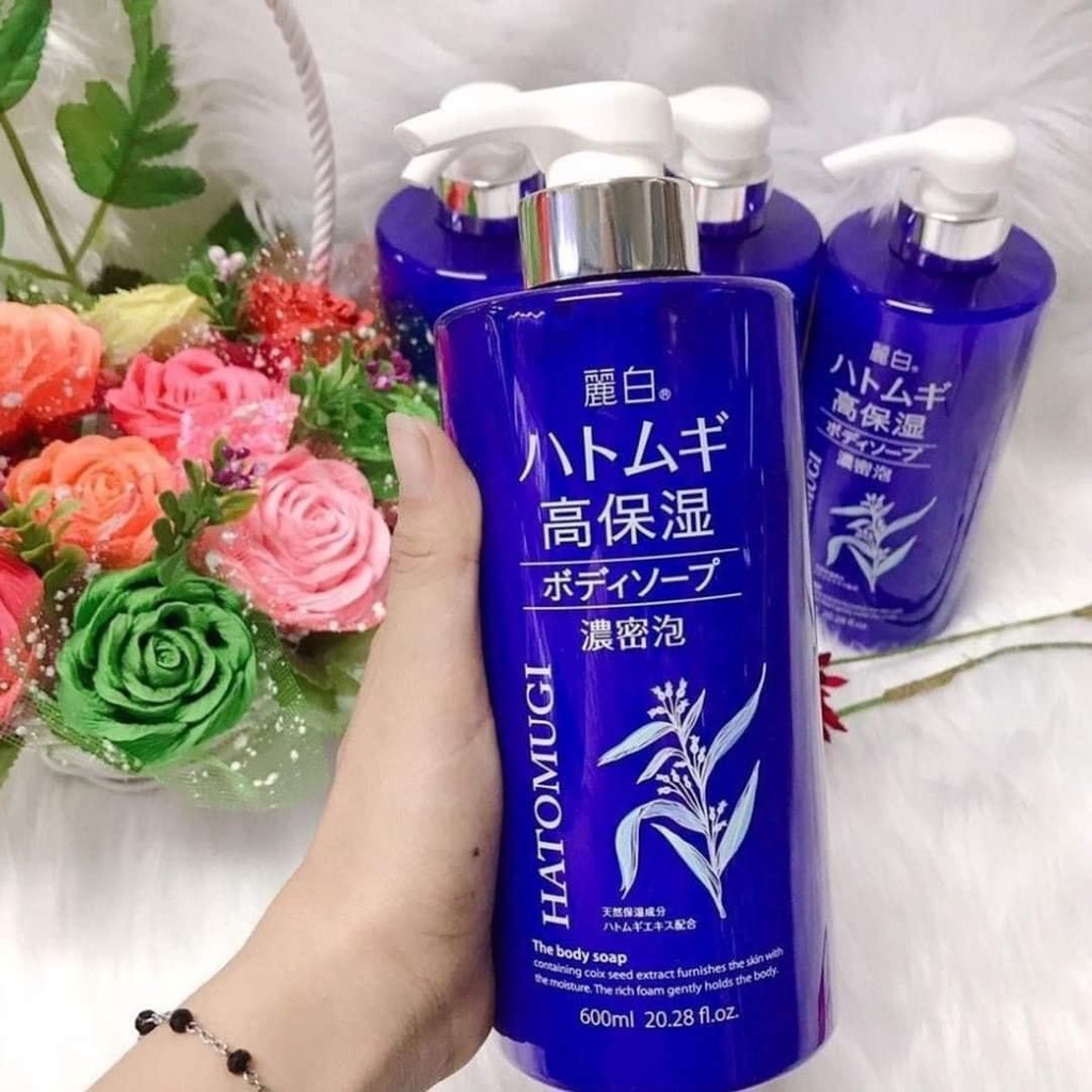 Sữa Tắm Trắng Da, Sữa Tắm Hatomugi Moisturizing Washing 800ml Dưỡng Ẩm Chiết Xuất Ý Dĩ Nhật Bản