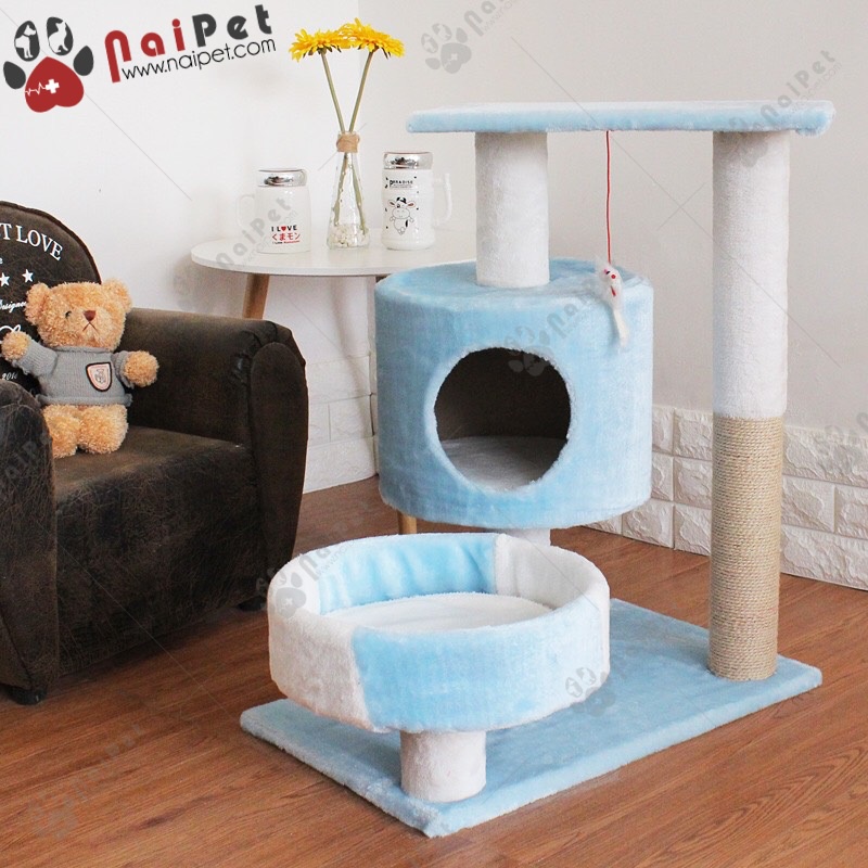 Trụ Cào Móng Bàn Cào Móng Nhà Cào 3 Tầng Cho Mèo Cattree TCM019