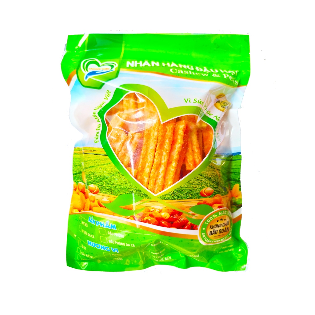 Combo 2 Túi: Đậu Phộng Da Cá Rang Tỏi Ớt 500GR và Túi Bánh Khoai Tây Phô Mai Que & Đậu Hà Lan 178GR Tâm Đức Thiện