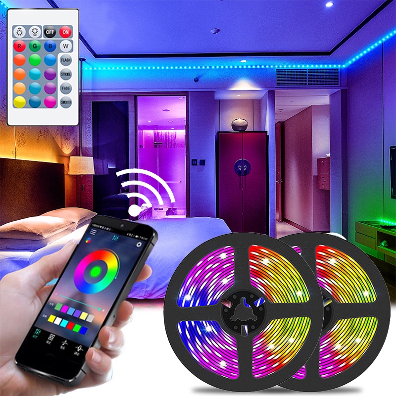 Giáng sinh Dải ĐÈN LED Ánh Sáng Màu Ánh Sáng Với Bluetooth Symphony Neon Đèn Trang Trí Thanh Ánh Sáng Màu Với Ánh Sáng Dòng