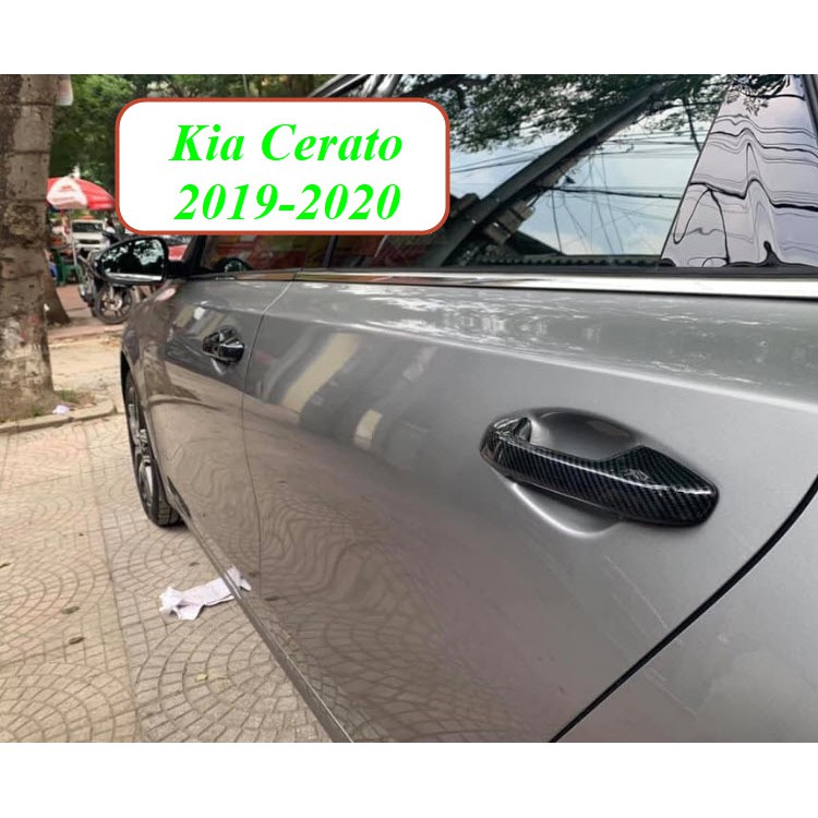 Ốp tay nắm, hõm cửa Kia Cerato 2019-2020 Vân Carbon