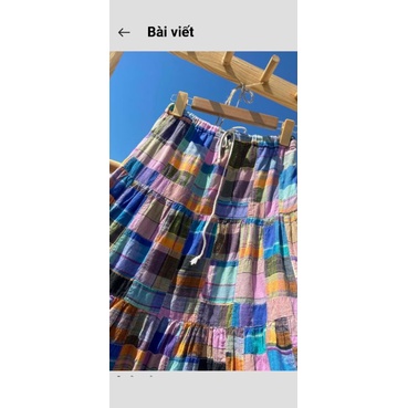 Pass váy vintage vải ghép siêu xinhhh