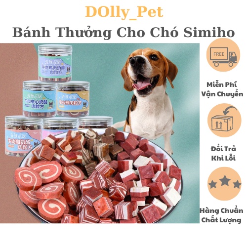 Thức ăn vặt cho chó - Bánh Thưởng Cho Chó Sumiho (Nhiều Vị) - (Hủ 200gr) - Đồ Ăn Mềm Cho Chó Mèo