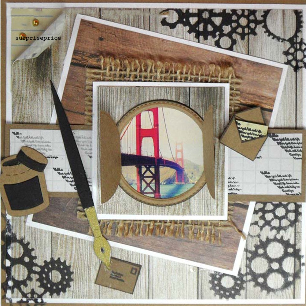 Khuôn Cắt Giấy Bằng Thép Không Gỉ Hình Cây Bút Xinh Xắn