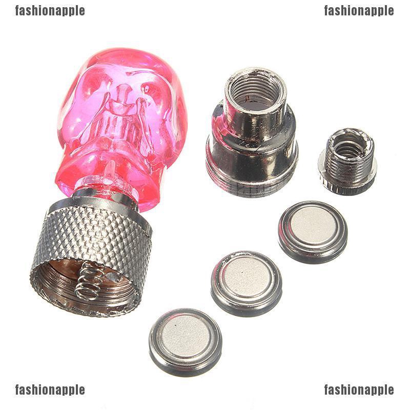 Set 2 bóng đèn LED hình đầu lâu gắn van bánh xe máy