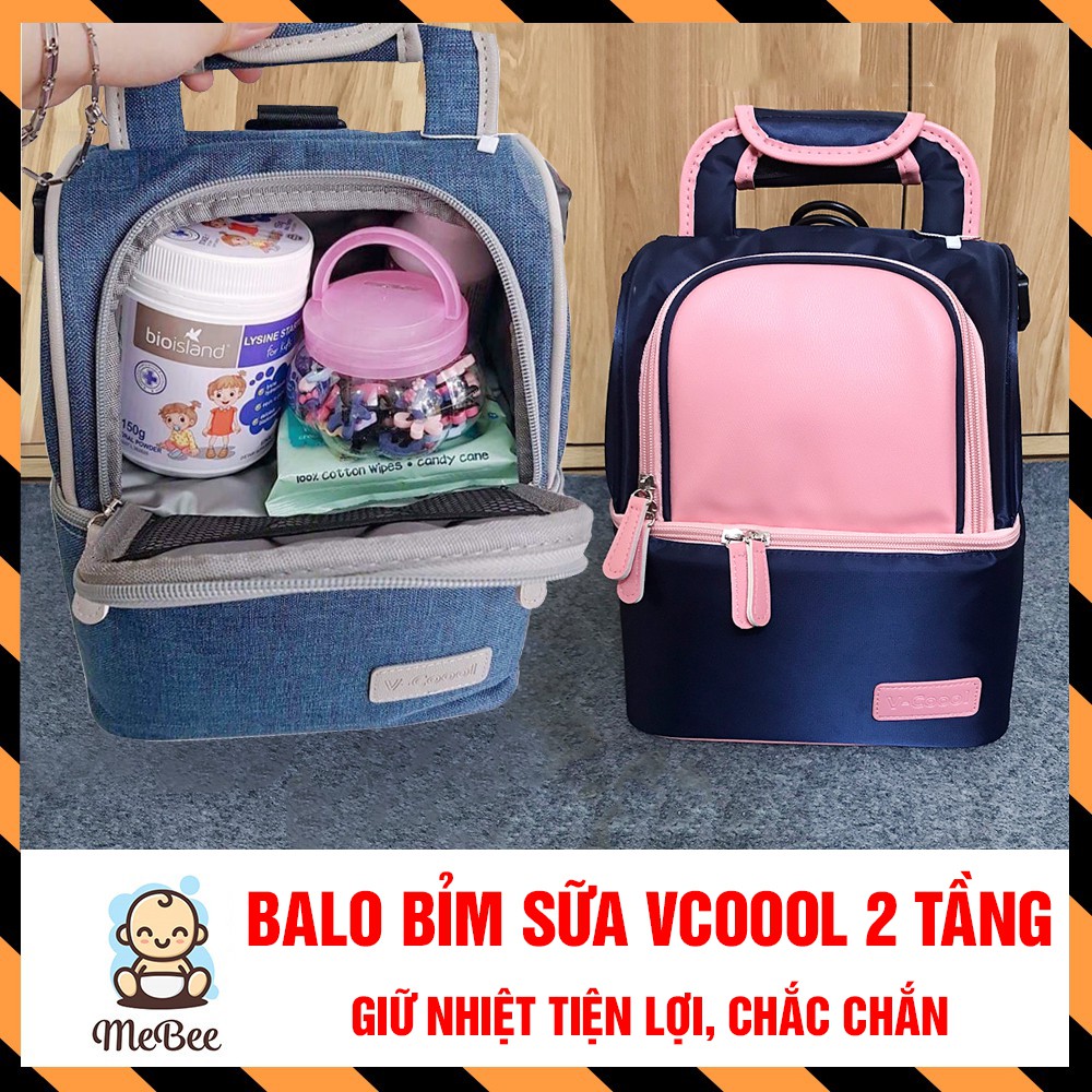 Balo BỈM SỮA 2 TẦNG Vcoool giữ nhiệt tiện lợi, đựng đồ đa năng