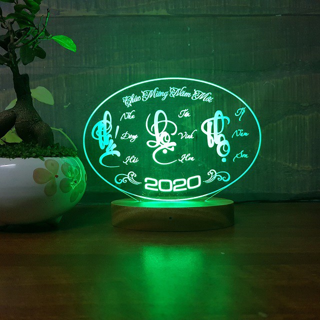 Tết Canh Tý 2020 - Quà tặng độc đáo, ý nghĩa - Đèn Led 3D mẫu Phúc Lộc Thọ