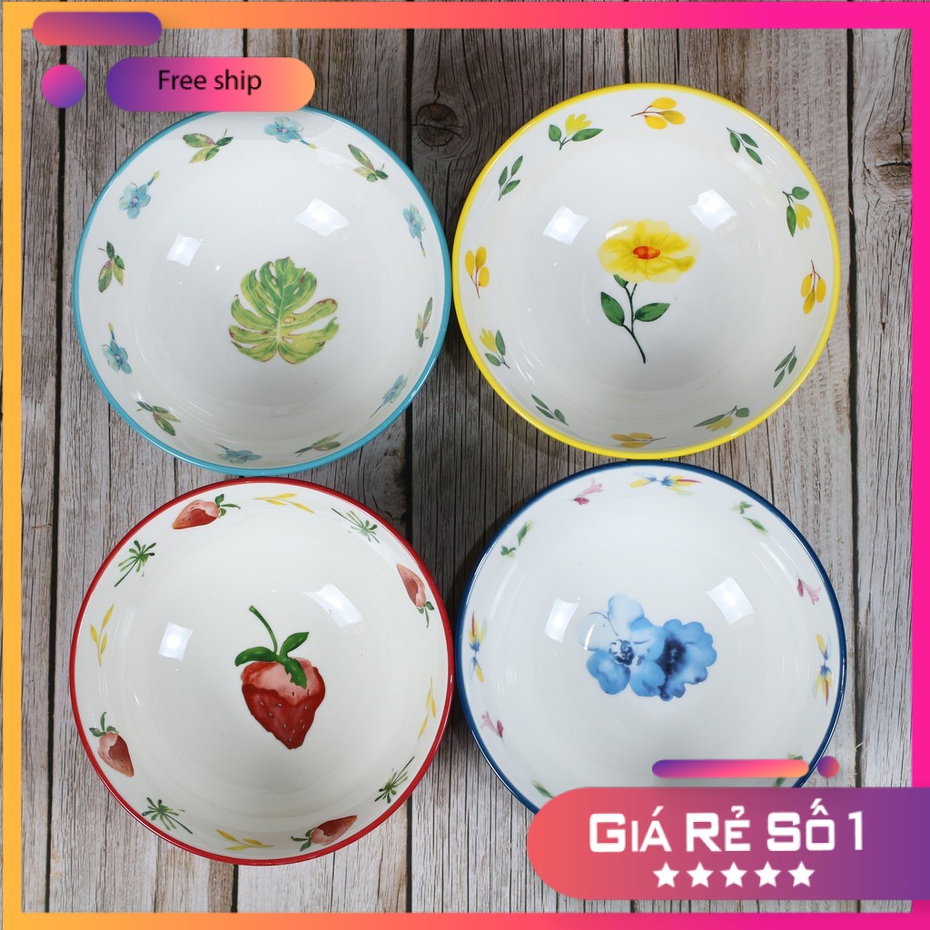 Bát Sứ TỨ CẢNH Chén Sứ dùng ăn cơm đựng thức ăn decor trang trí