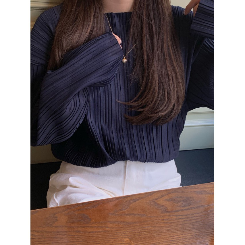 Áo nữ dài tay cổ tròn thời trang Hàn Quốc | BigBuy360 - bigbuy360.vn