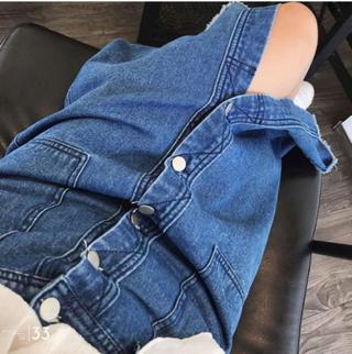 Chân váy jeans dài