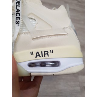 [Ảnh thật+ full box+ phụ kiện] Giày AJ4 Sail OW bản đẹp