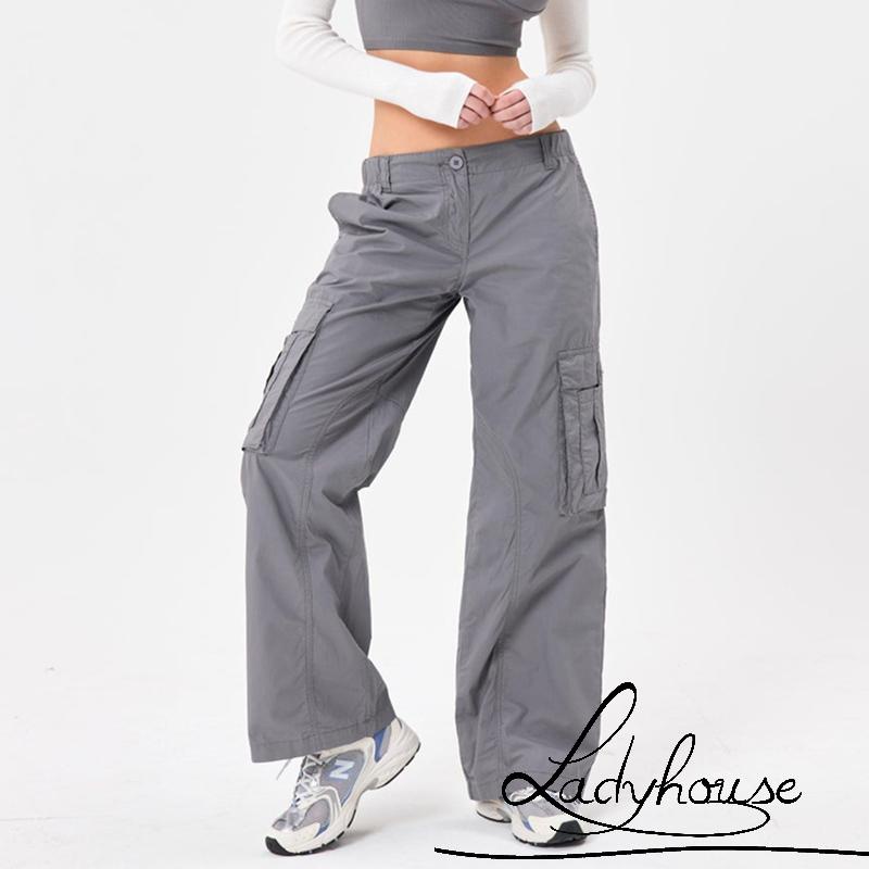 Ldd-quần Dài Thẳng Eo Thấp Màu Trơn Xuân Thu Size S / M / L