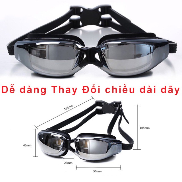 Kính bơi TRÁNG GƯƠNG chống TIA UV (Tặng 2 nút bịt tai cao cấp)