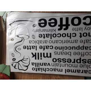 decal chữ coffee