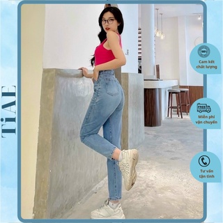 Quần jean nữ lưng cao baggy