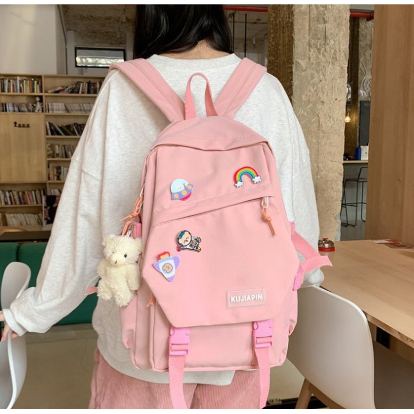 Balo ulzzang chống nước Bag.ThanhThu họa tiết cầu vồng 91