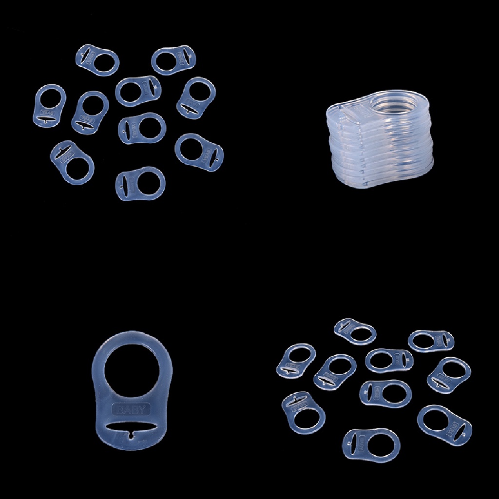 [dreamdreaming2.vn] 10-Pcs-Clear-Silicone-Button-Ring-Dummy-Pacifier-Holder-Clip-Adapter， [VN] | BigBuy360 - bigbuy360.vn