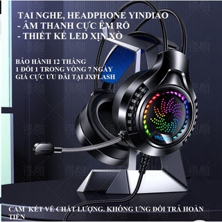 [SIÊU PHẨM] HEADPHONE GAMING, tai nghe YINDIAO có đèn LED cực HOT, Mic cực trong, Âm thanh cực Êm [Có Bảo Hành]