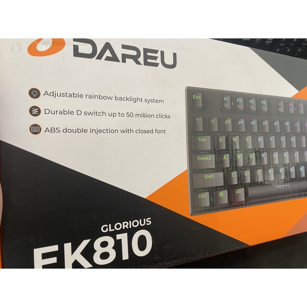 Bàn phím DAREU EK810 Black Chính hãng (Phím cơ, Brown Switch)