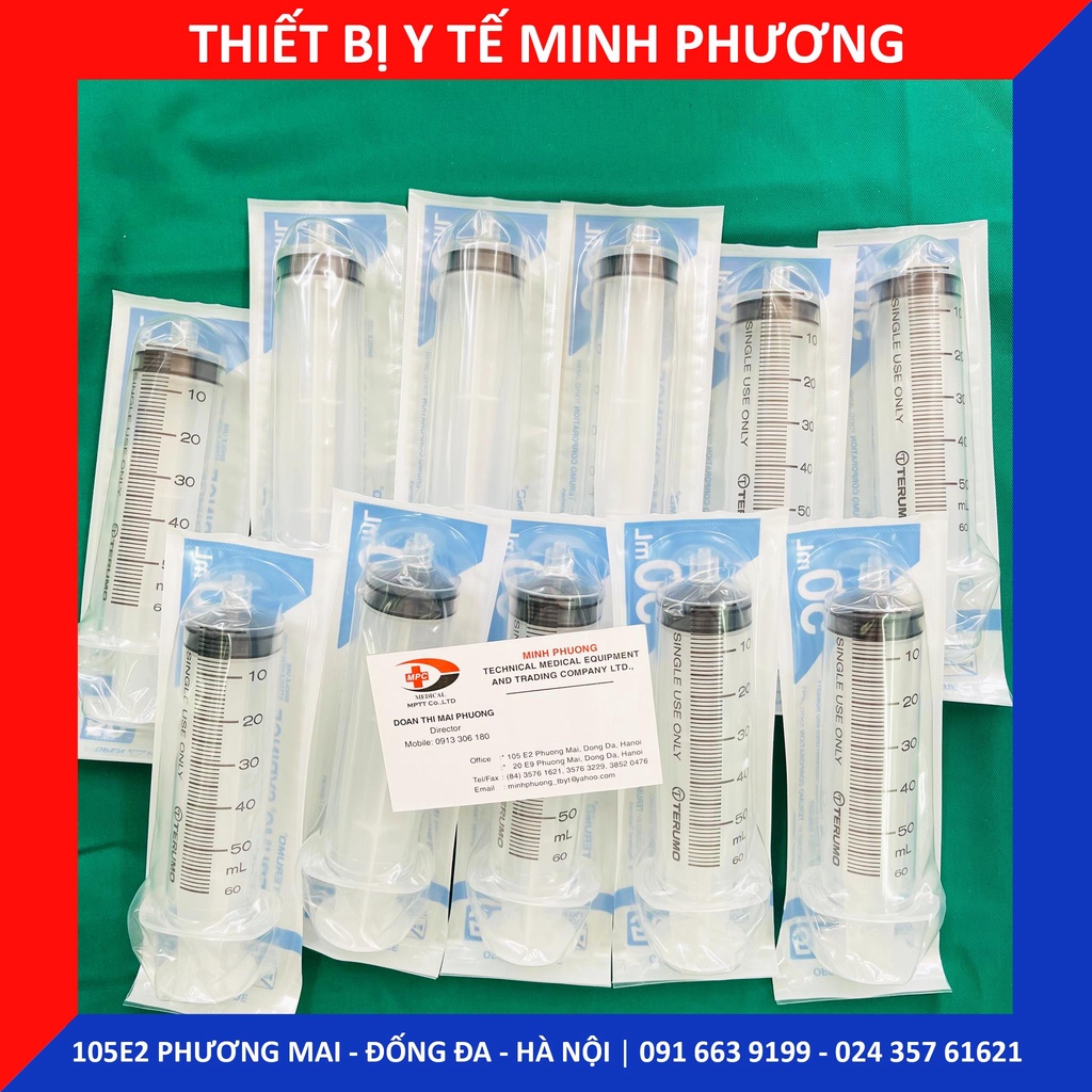 [Combo 10 chiếc] Bơm tiêm hút mỡ thẩm mỹ TERUMO đầu xoắn và không xoắn