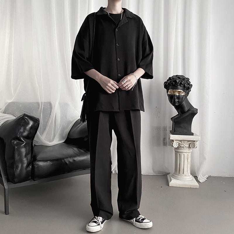 Áo Sơ Mi Nam Tay Ngắn Màu Trơn Phong Cách Hàn Quốc (M-2Xl) | BigBuy360 - bigbuy360.vn