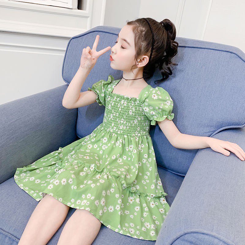 Đầm Voan Hoa Xếp Tầng Thời Trang Hàn Quốc Mới Cho Bé Gái