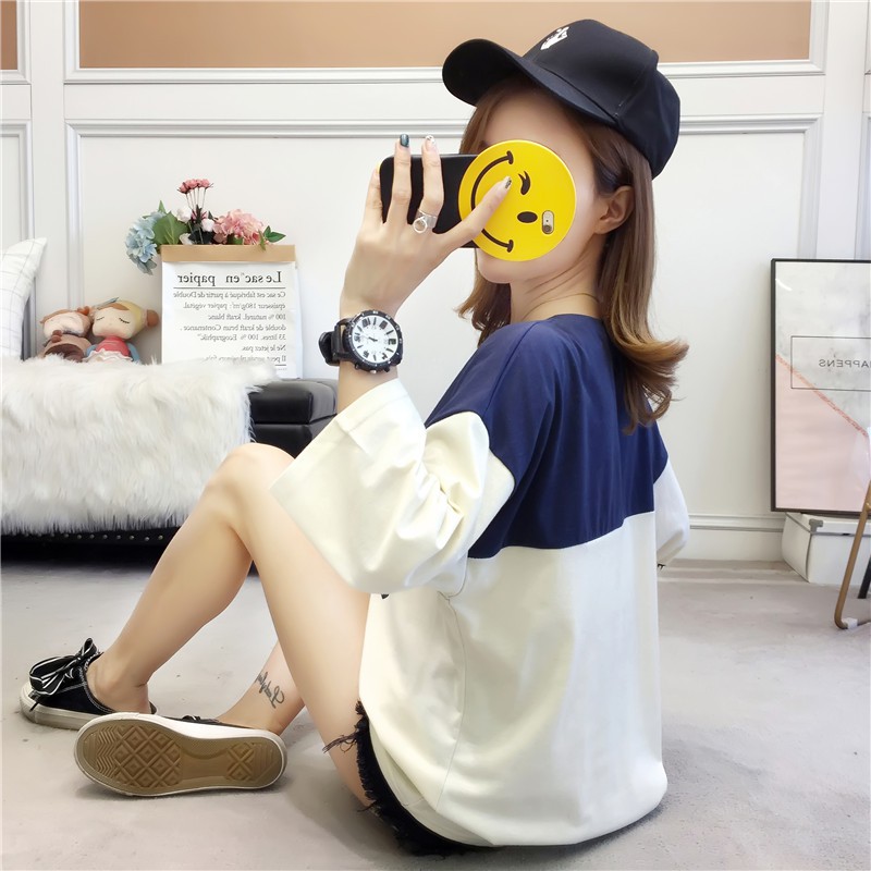 [ HÀNG Xả Sốc] Áo Thun nữ ngắn tay phong cách Hồng Kông form rộng