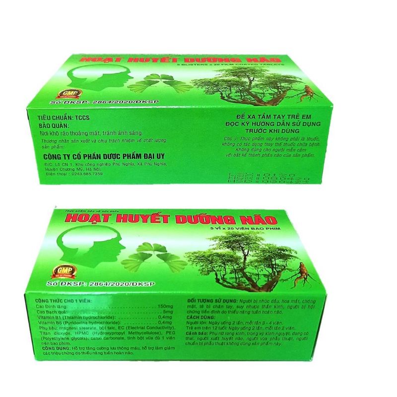 Hoạt huyết dưỡng não,tăng cường trí nhớ,giảm đau đầu,hoa mắt chóng mặt