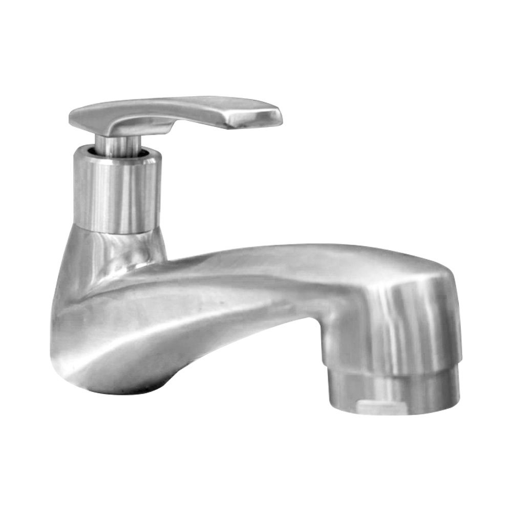 HomeBase MOYA Vòi lavabo chậu rửa LJ-5022A bằng thép không gỉ 10,5x13,5x4,4cm màu bạc