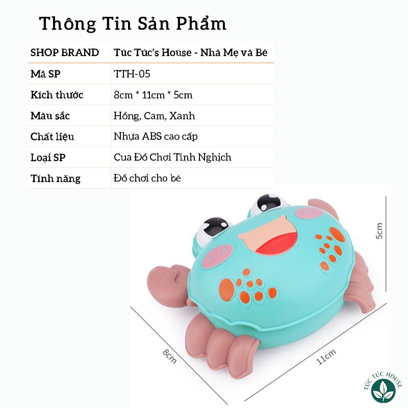 Đồ chơi cua mini chạy dây cót dễ thương