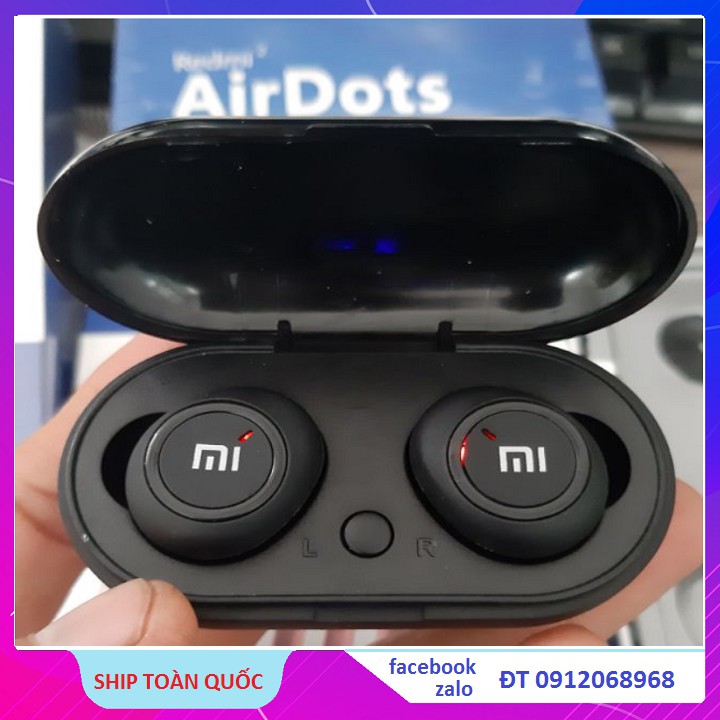 Tai Nghe Bluetooth, Tai Nghe Bluetooth 5.0 AirDots Redmi 2 True Wireless Kèm Đốc Sạc, Cảm Ứng