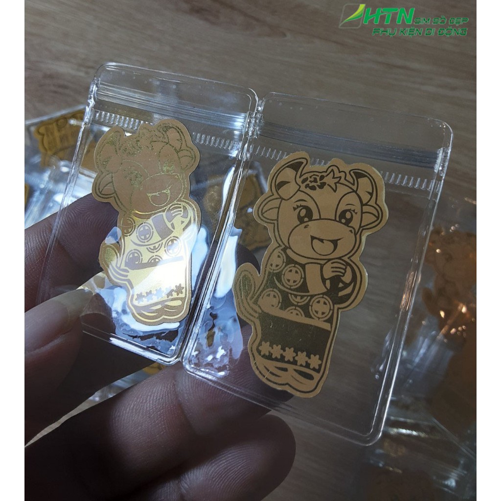 Mèo thần tài, trâu vàng phong thủy mạ vàng để vào ốp điện thoại, ví, tủ tiền, bàn thờ chiêu tài lộc mai mắn năm mới | BigBuy360 - bigbuy360.vn