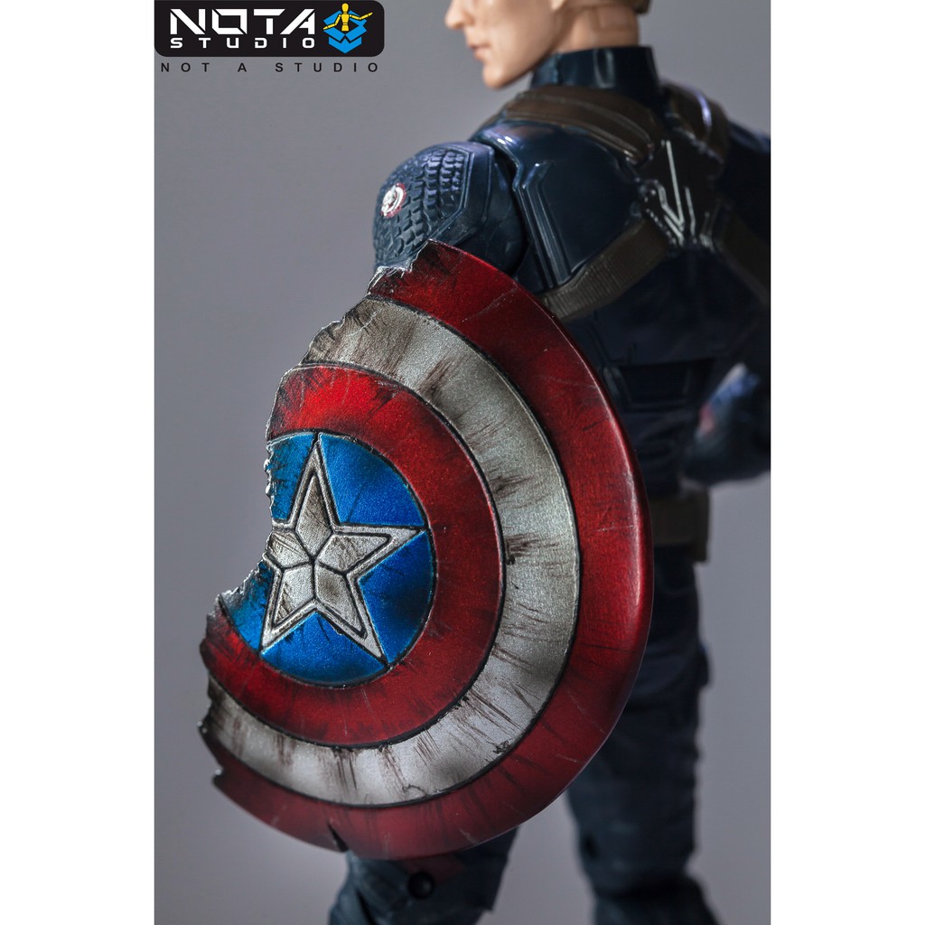 Mô Hình phụ kiện khiên vỡ và búa Thor dành cho Captain American  END GAME - Mavel Legent và SHF của - NOTA Studio -