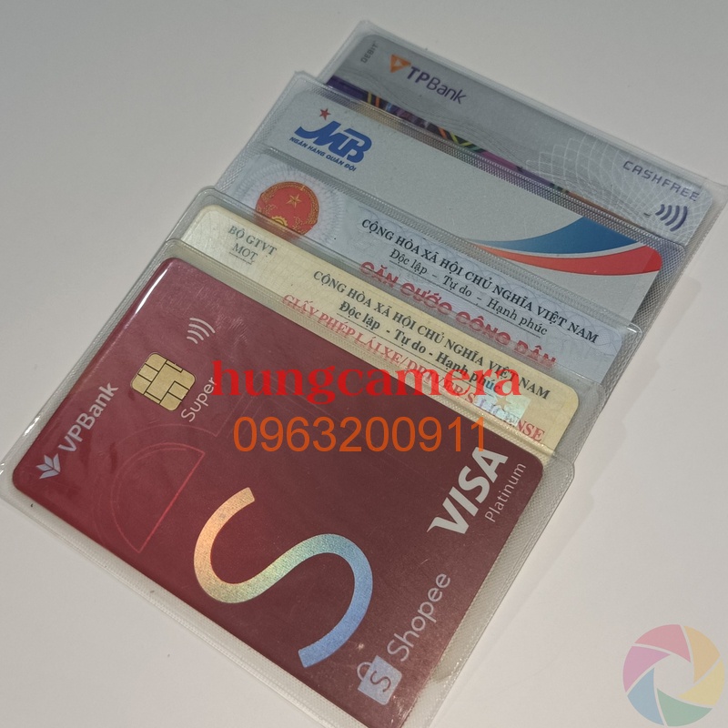 Bao bọc thẻ CCCD gắn chip mới, thẻ ngân hàng...