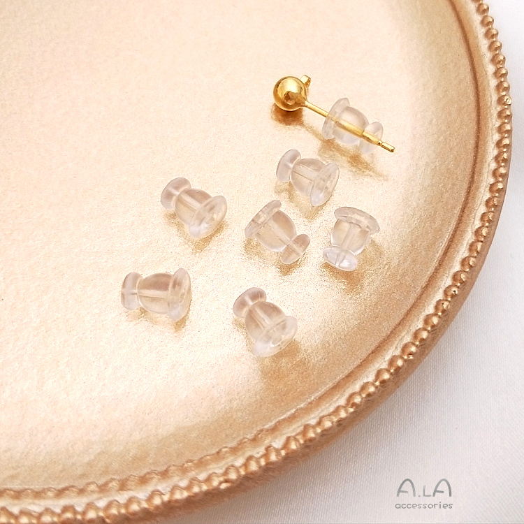 Bộ 500 Nút Bịt Tai Chống Trượt Bằng Silicon Trong Suốt