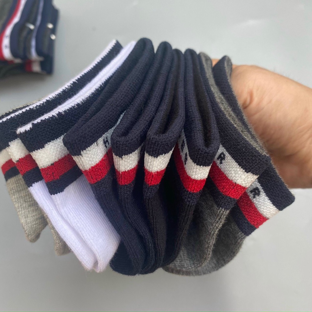 Tất thể thao cổ ngắn TOM.MY [SỐ LƯỢNG 1 ĐÔI] Chất liệu cotton kháng khuẩn, khử mùi và thấm hút mồ hôi