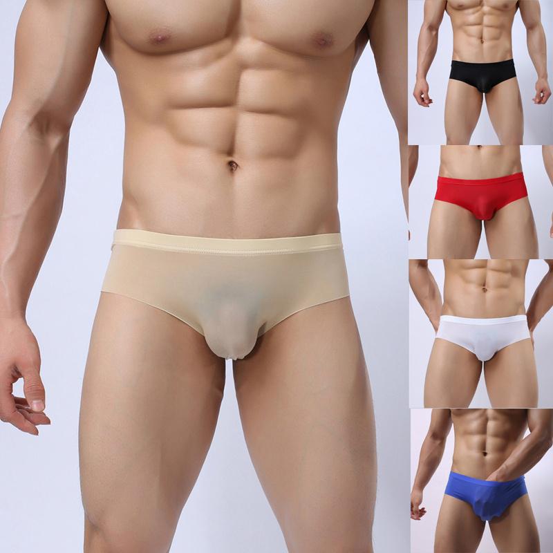 Quần lót lụa màu trơn trong suốt siêu mỏng quyến rũ cho nam